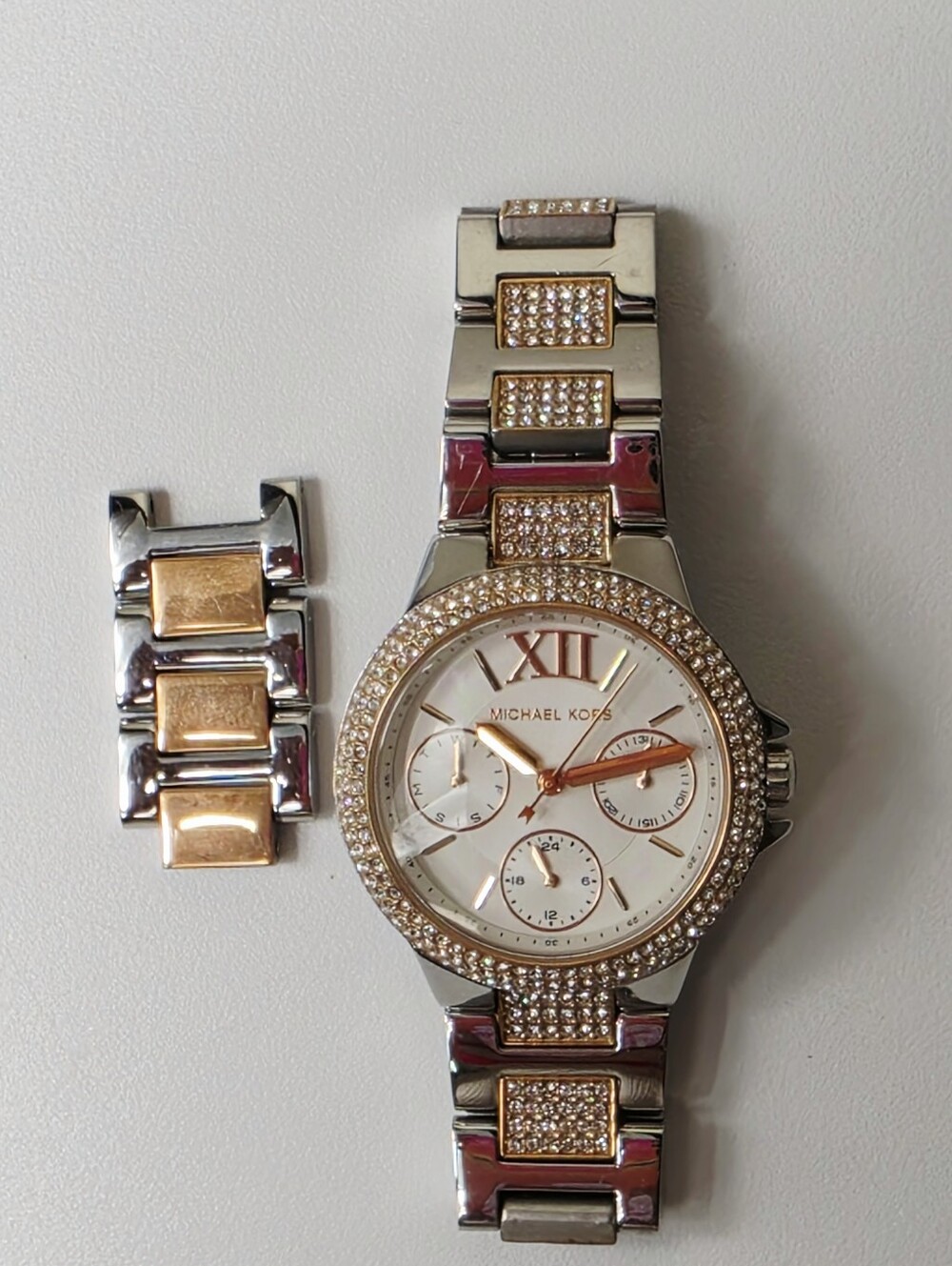 Michael Kors Camille Multifunction Two-Tone Stainless Steel Watch - Picture 4 of 8